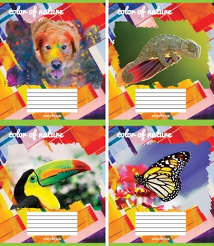 Набор тетрадей ученических Мрії збуваються Цветной микс B5 клетка 48 листов на скобе картонная обложка 4 дизайна 16 шт (ТА5.4811.2526к)