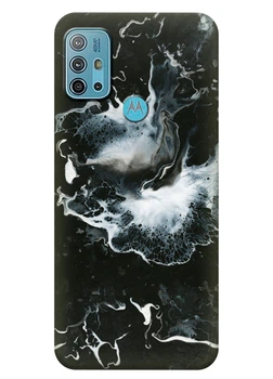 Силиконовый чехол ПринтОК для Motorola G10 Power - Всплеск мрамора