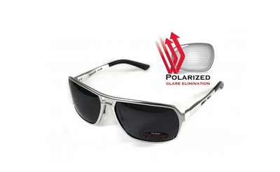 Темные очки с поляризацией BluWater Alumination 4 (gray) (silver metal) Polarized (4АЛЮМ4-С20П)