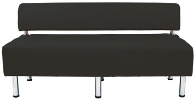 Диван Office Двойка 1550 x 680 x 750H см Со спинкой Флай nova Black 2230 Черный
