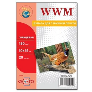 Фотобумага WWM 10x15 (G180.F20)