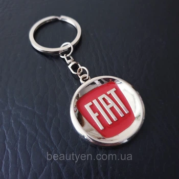 Брелок "Fiat" на ключи нержавеющая сталь ZARYAD красный