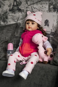 Реалистичная кукла Reborn Реборн 48 см жираф NPK DOLL