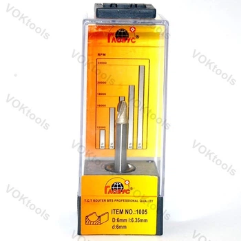 Фреза ГЛОБУС 1005 пазовая галтельная d6 D6 h6,35