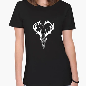 Футболка женская Олень (Deer) (8976-2072-1) S Черная