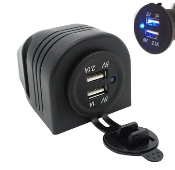 Накладна авто юсб зарядка від 12-24v USB 2.1+1А на рамці-подіумі