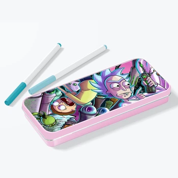 Пенал шкільний металевий Рік і Морті (Rick and Morty) (34408-1561-1) Рожевий