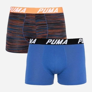 Набір трусів-боксерів чоловічих бавовняних Puma Spacedye Stripe Boxer 2P 501002001030 2 шт M Сині з червоним (8718824805214)