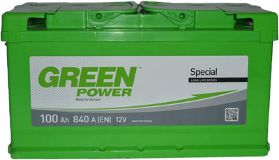 Автомобильный аккумулятор Green Power 100 А·ч (-/+) Euro (840EN) (22364)
