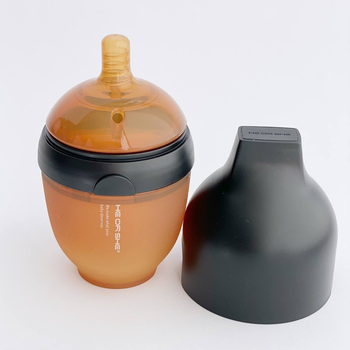 Силіконова пляшечка для годування HEORSHE Black 160 мл.