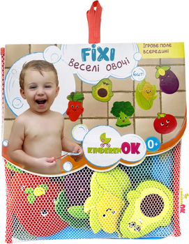 Набір іграшок для купання Kinderenok Fixi Веселі овочі (240221) (0783495116349)