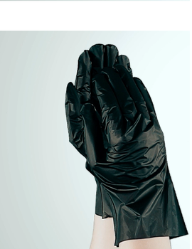 Перчатки одноразовые нестерильные, неопудренные TPE Unex Medical Products размер XL 200 шт. — 100 пар Чорные (77-52-1)