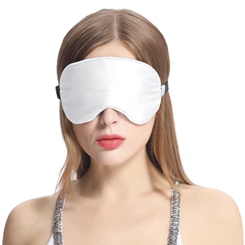Шелковая маска для сна Silenta Silk White + беруши (17055)