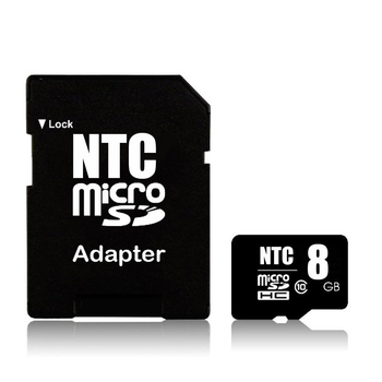 Карта памяти MicroSDHC 8GB NTC Class 10 + SD adapter NTCmSD8c10