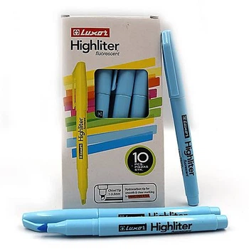 Текстовыделитель "Highliters" 1-3,5mm тонкий голубой 10 шт. в упак Luxor (4145)
