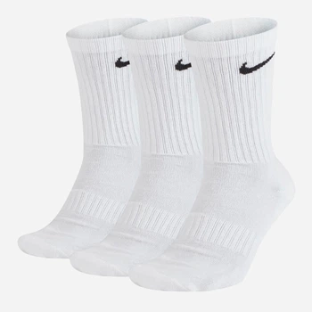 Набор мужских носков высоких хлопковых Nike U Nk Everyday Cush Crew SX7664-100 42-46 (L) 3 пары Белый (888407233883)
