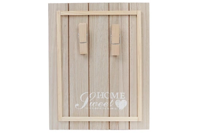 Дошка дерев'яна Sweet Home з прищіпками для записок, 24*30 см