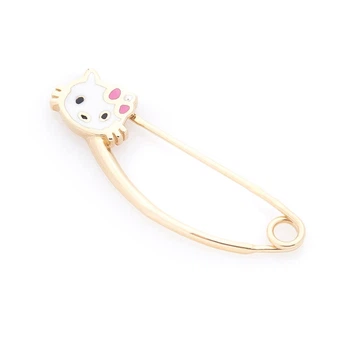 Золота шпилька "Hello Kitty" (емаль) зак00260 Онікс