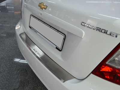Накладка на бампер Chevrolet Lacetti 2004-2013 с загибом седан исполнение Premium NataNiko