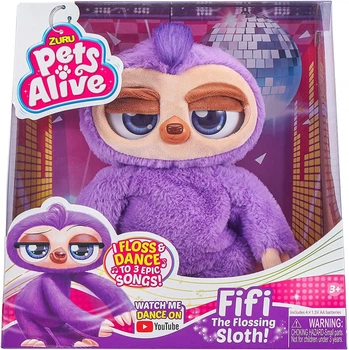 Интерактивная игрушка Zuru Pets Alive Fifi the Flossing Sloth Ленивец-танцовщик (9516)
