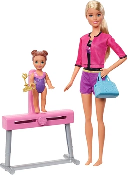 Ігровий набір Barbie Gymnastics Coach Dolls & Playset Тренер зі спортивної гімнастики (FXP39)