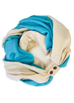 Шарф-снуд кашеміровий MyScarf зимовий one size молочно-блакитний