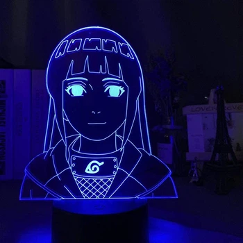 Настольный светильник-ночник Хината Хьюга Наруто - Naruto 16 цветов 3D USB (13136)