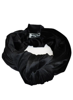 Тюрбан MyScarf теплый one size черный велюровый