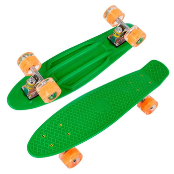 Пенни борд скейт со светящимися колесами Best Board Зеленый