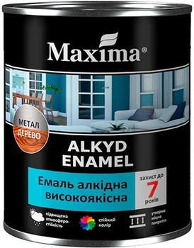 Эмаль алкидная высококачественная Maxima 2.3 кг Красно-коричневая (4823083309725)