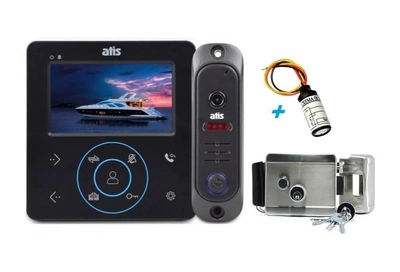 Видеодомофон комплект Protection - kit AD-480B экран 4-дюйма + электромеханический замок