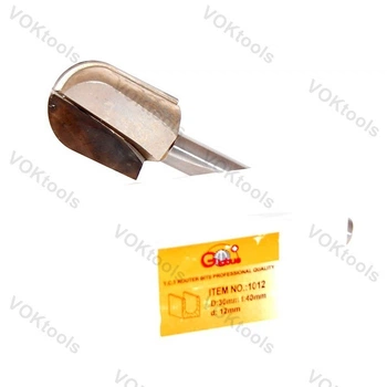 Фреза ГЛОБУС 1012 пазова жолобник d12 D30 L120 h40