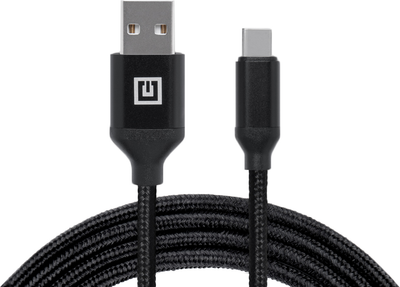 Кабель Real-El Premium USB A - Type C Fabric 2 м Black (EL123500047)