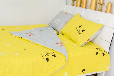 Літній постільний комплект MirSon №2423 Eco-Soft 19-2508 Cascata ковдра 155х215 см + наволочки 2 х 50х70 см + простирадло 150x220 см (2200003035568)