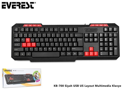 Клавиатура проводная Everest KB-700 Black USB