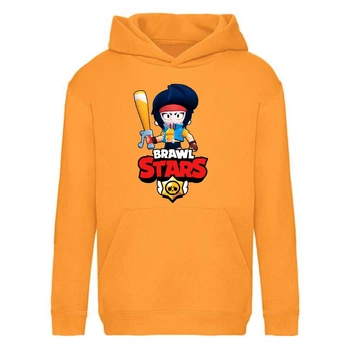 Худи детская Brawl Stars Bibi Avenger (Бравл Старс Биби Мстительница) оранжевая (BRS orn) 116 см