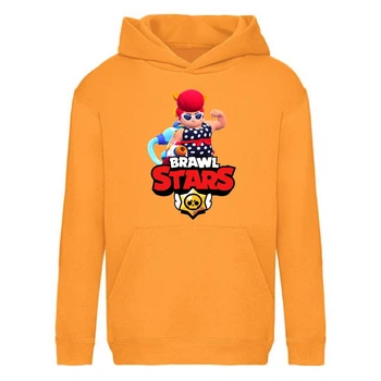 Худи детская Brawl Stars Pam Beach (Бравл Старс Пэм Пляжная) оранжевая (BRS orn) 116 см