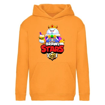 Худи детская Brawl Stars Lou King (Бравл Старс Лу Король) оранжевая (BRS orn) 140 см