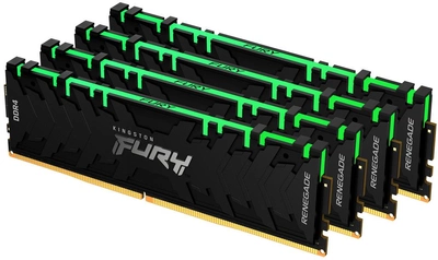 Оперативная память Kingston Fury DDR4-3200 32768MB PC4-25600 (Kit of 4x8192) Renegade RGB 1Rx8 Black (KF432C16RBAK4/32)