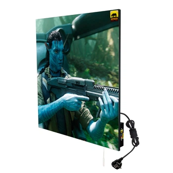 Керамическая электронагревательная панель AFRICA T700 с эко-конвекцией и терморегулятором, с рисунком (heroes-007)