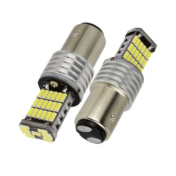 Светодиодная лампа с цоколем 1157 BAY15d&nbsp;P21/5W 45SMD 4014 12V Белая с драйвером и обманкой Avtoexpect (57701)
