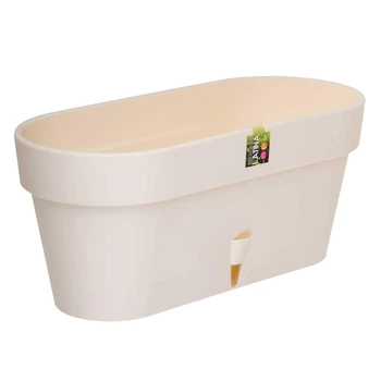 Горшок с автополивом Santino LATINA WINDOW BOX 6,7 л. канва-крем (LWB67cgry)