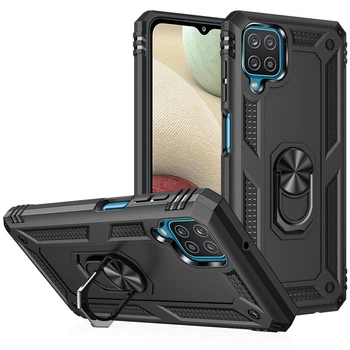 Чехол Shield для Samsung Galaxy M12 2021 / M127 бампер противоударный с подставкой Black