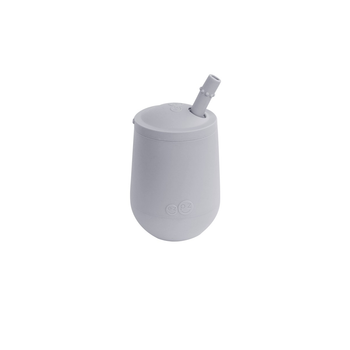 Чашка в наборі з кришкою і соломинкою EZPZ Mini Cup SET Сіра