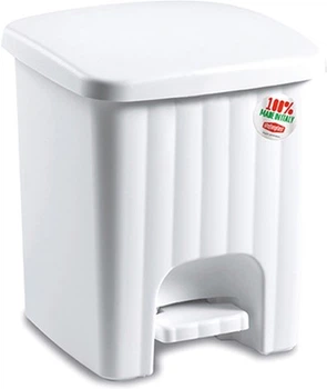 Відро з педаллю Stefanplast Pedalina 20.5х20.5х23.5 см 4.5 л Біле (38505sp)
