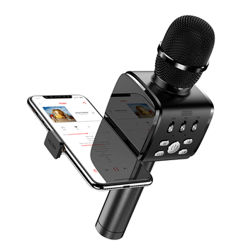 Беспроводной Караоке Микрофон Колонка для караоке 2 в 1 JOYROOM with Holder JR-MC3 Black