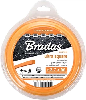 Леска для триммера Bradas Ultra квадратная 2.7мм x 66м - 0.45кг (ZUK27045B)