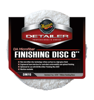 Полировальный круг микрофибровый финишный - Meguiar's DA Microfiber Finishing Disc 6" 150 мм. белый (DMF6)