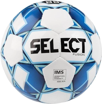 Мяч футбольный SELECT Fusion IMS APPROVED 012 Бело - голубой 3 (5703543226412)
