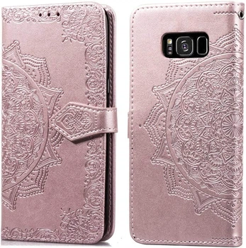 Чехол Vintage для Samsung Galaxy S8 / G950 книжка с узором розовое золото